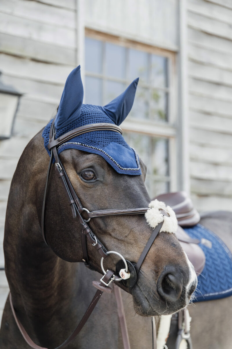 Orejeras Wellington Velvet Pearls Verde Azul - Kentucky