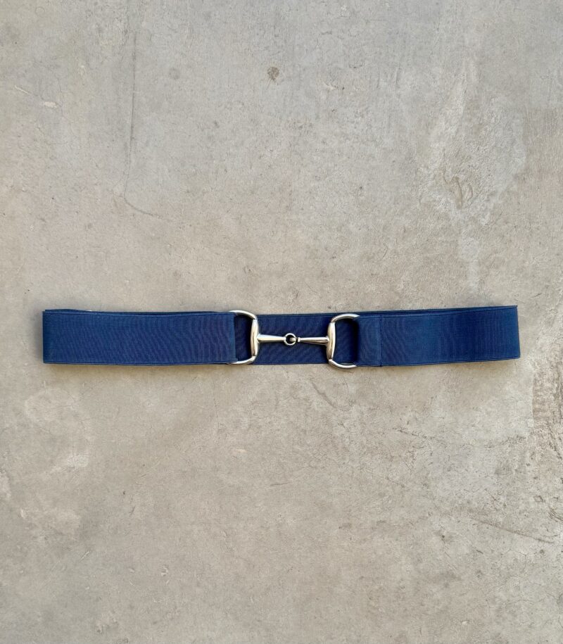 Cinto Bit Plateado / Azul marino