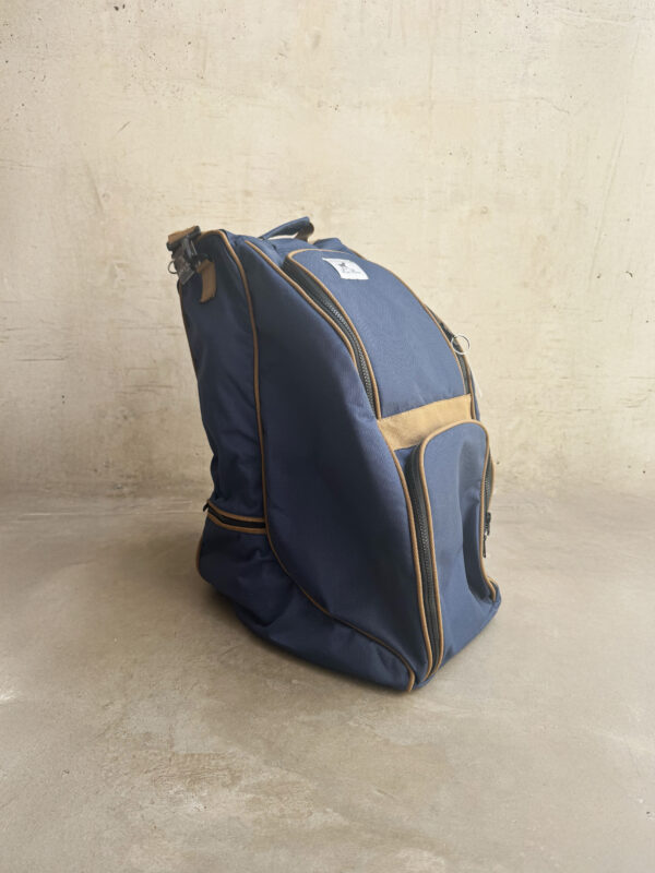 Bolso porta caso & botas - Azul marino & Camel